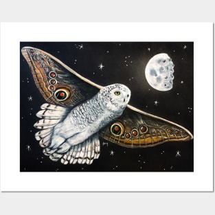 "Snowy Owl Butterfly" - Butterflown collection Posters and Art